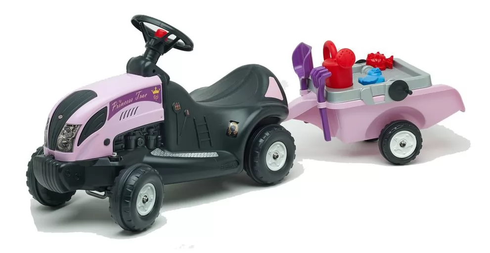 Tractor correpasillos para las princesas de la casa
