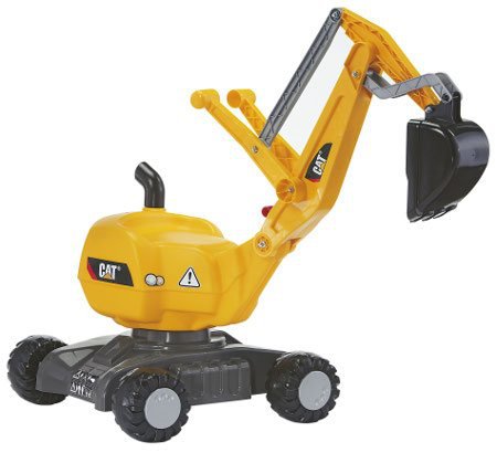 Excavadora cat en precioso color amarillo