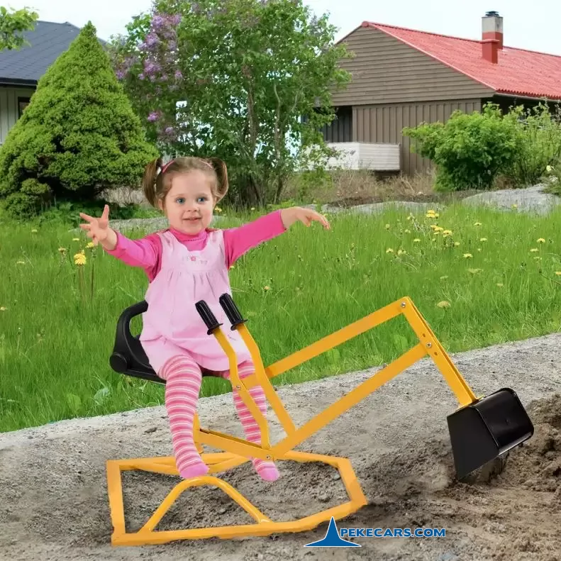 Excavadora de metal estática giratoria de 360° para niños niña