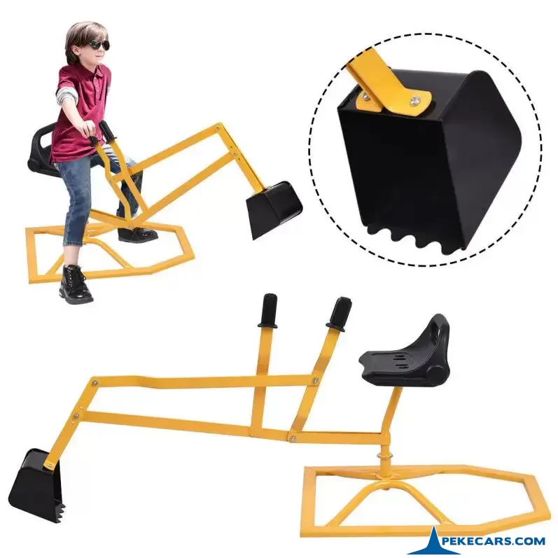 Excavadora de metal estática giratoria de 360° para niños detalle pala