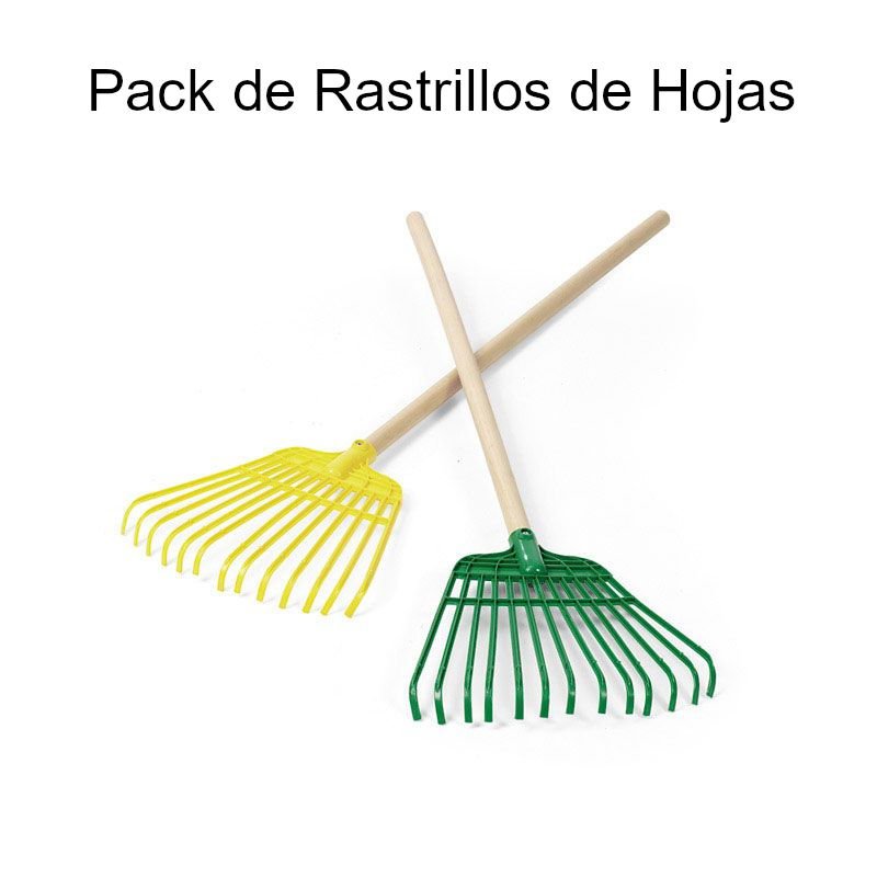 Pack de rastrillos de hojas de madera para tractores