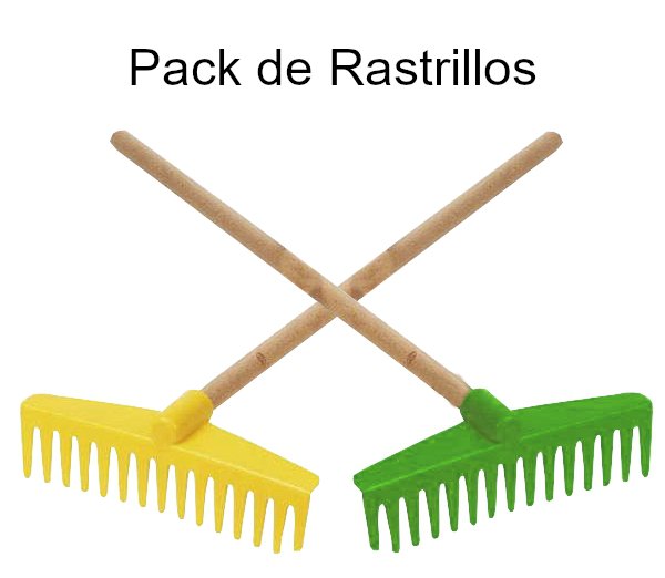 Pack de rastrillos de madera para tractores