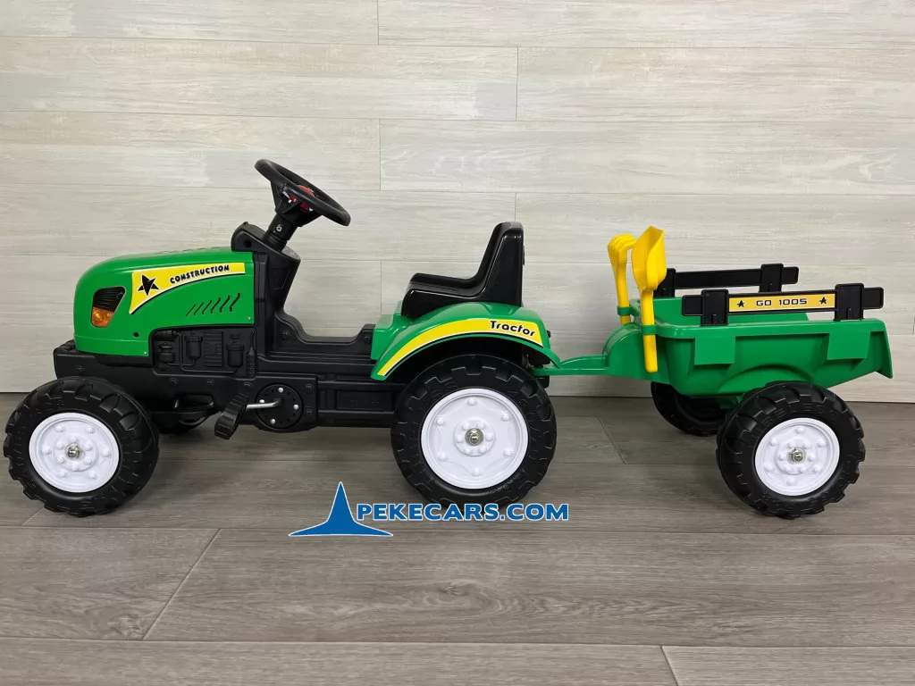 Tractor a pedales 3001 con remolque lateral