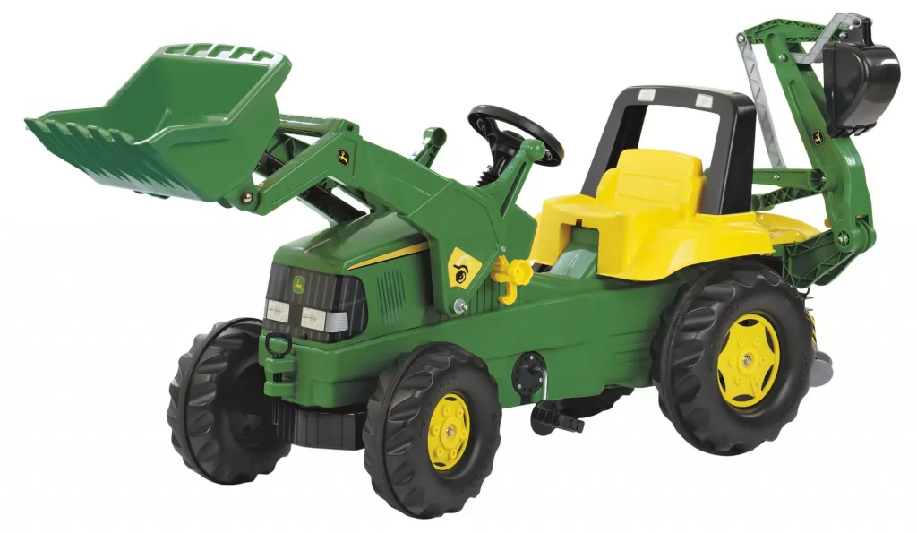 Tractor john deere con pala excavadora delantera y retroexcavadora