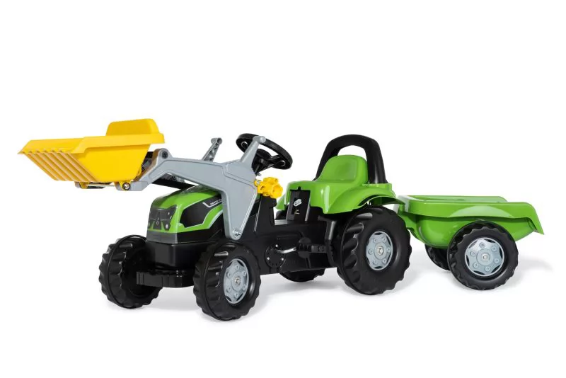 Tractor a Pedales con Pala Delantera y Remolque DEUTZ-FAHR para niños