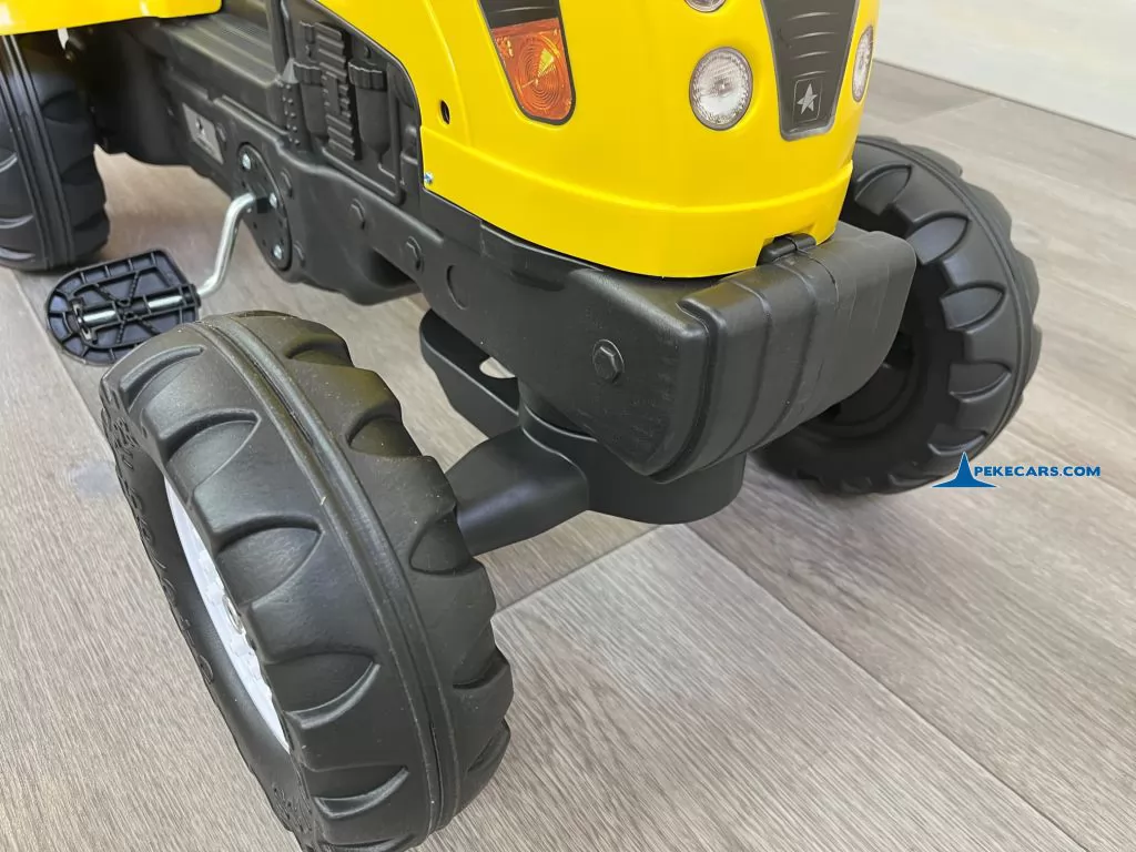 Tractor a pedales 3001 con remolque amarillo frontal
