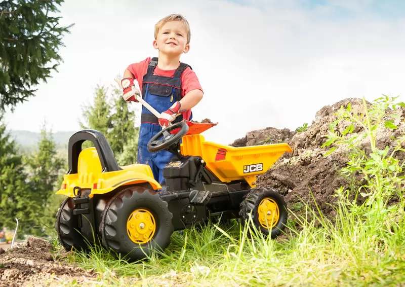 Tractor infantil a Pedales con Volquete funcional JCB