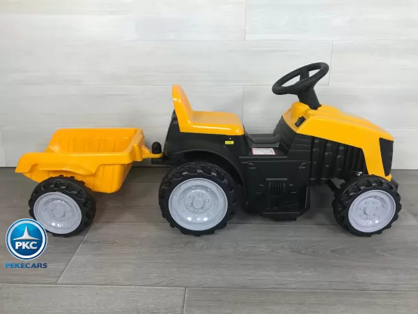 Tractor electrico pekecars 4000 amarillo vista lateral