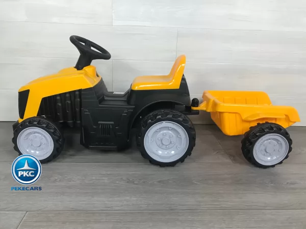 Tractor electrico pekecars 4000 amarillo vista lateral