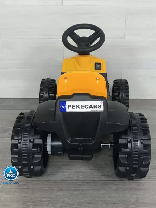 Tractor electrico pekecars 4000 amarillo vista trasera