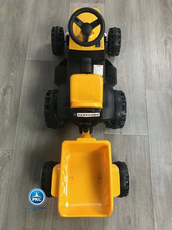 Tractor electrico pekecars 4000 amarillo vista desde arriba