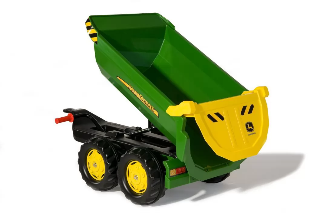 TRAILER TIERRA Y ARENA JOHN  DEERE - VISTA TRASERA DERECHA