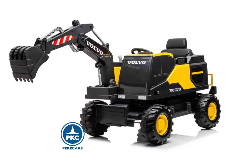 Excavadora Eléctrica Volvo 12v 2.4G Amarilla pala abierta