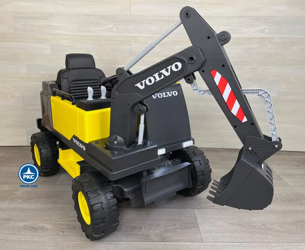 Excavadora Eléctrica Volvo 12v 2.4G Amarilla para niños