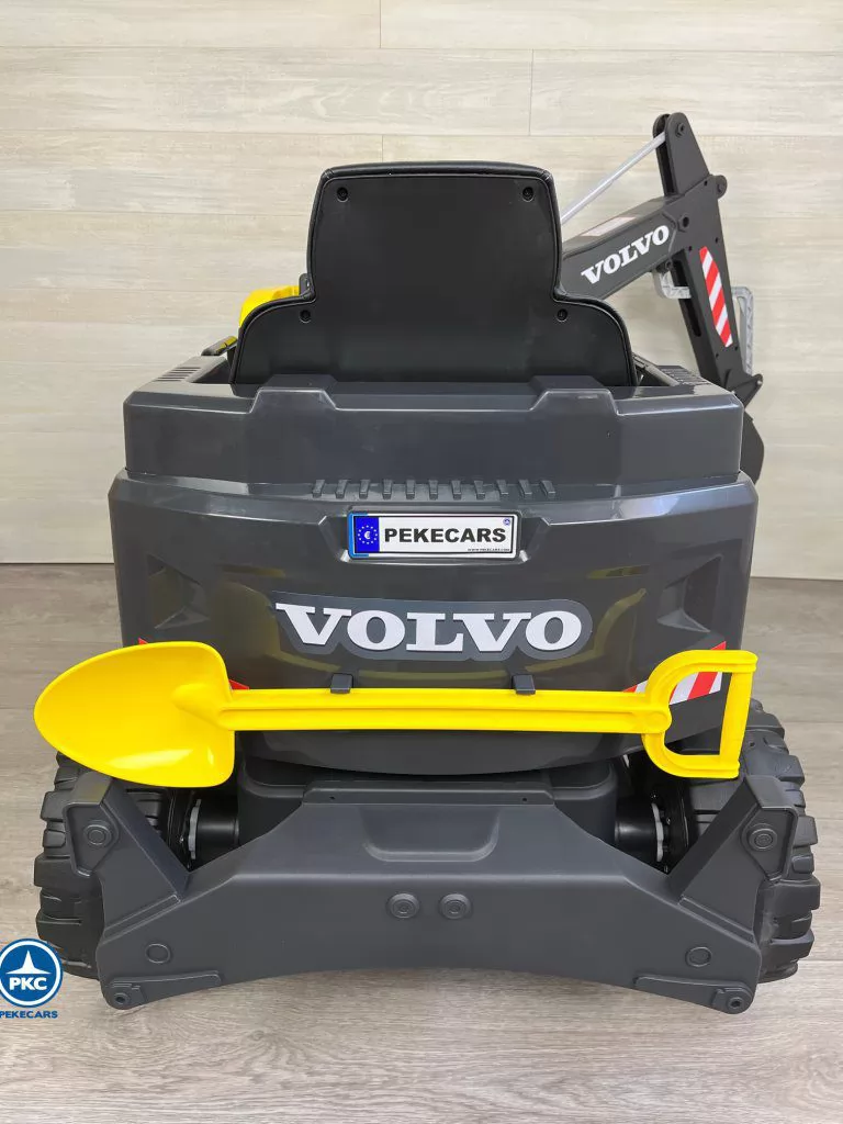 Excavadora Eléctrica Volvo 12v 2.4G Amarilla parte trasera