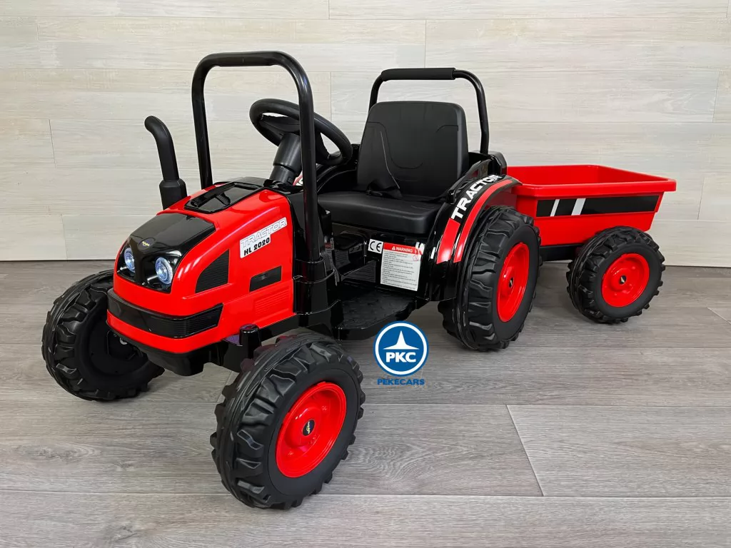 Tractor Electrico Peketrac 4100 12V 2.4G Rojo