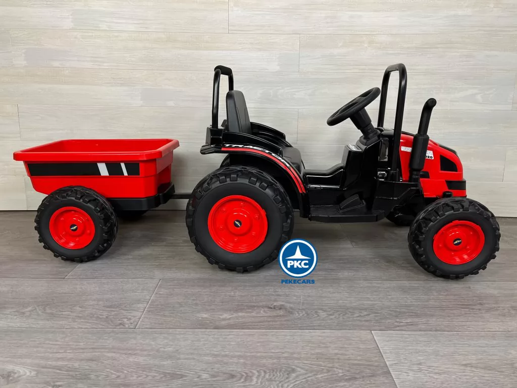 Tractor Electrico Peketrac 4100 12V 2.4G Rojo