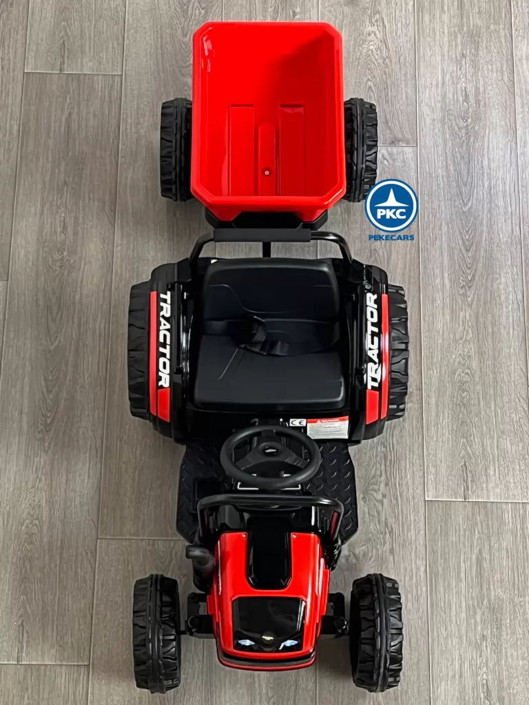 Tractor Electrico Peketrac 4100 12V 2.4G Rojo
