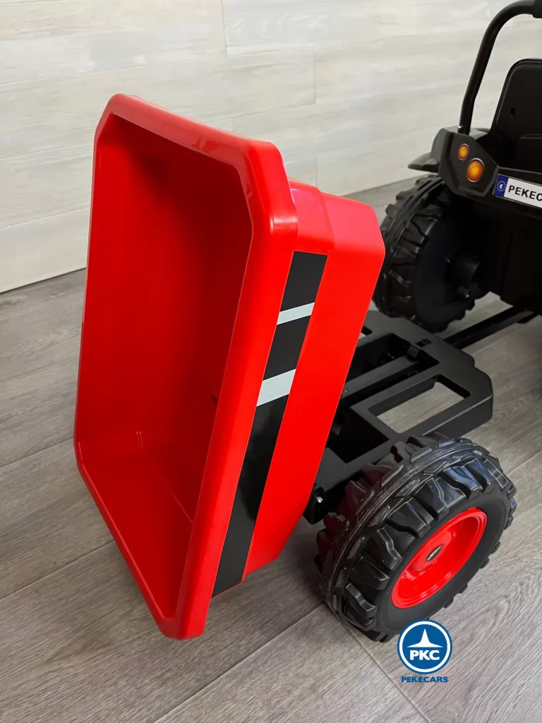 Tractor Electrico Peketrac 4100 12V 2.4G Rojo