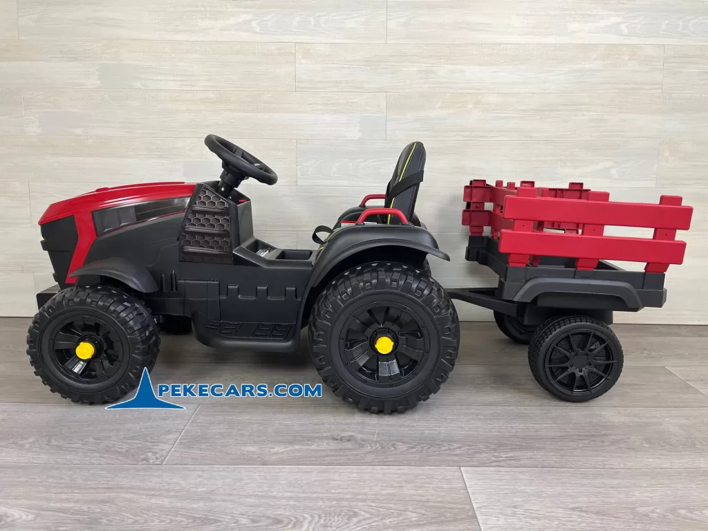 Tractor Electrico Peketrac 7100 12V Rojo lateral