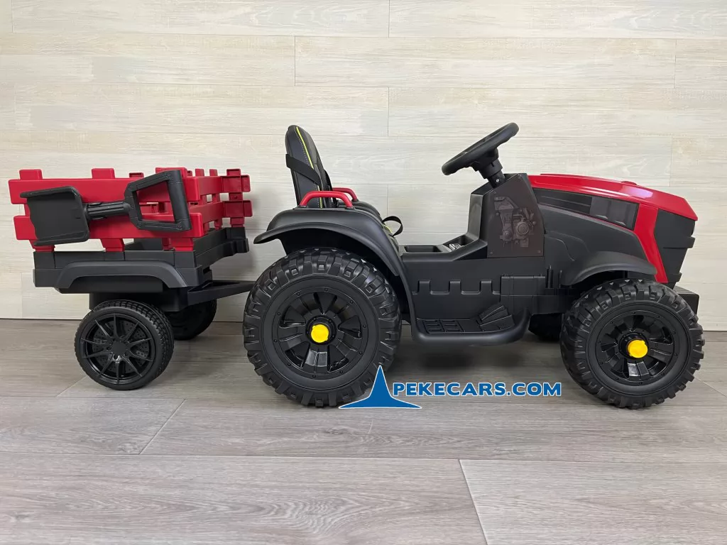Tractor Electrico Peketrac 7100 12V Rojo lateral