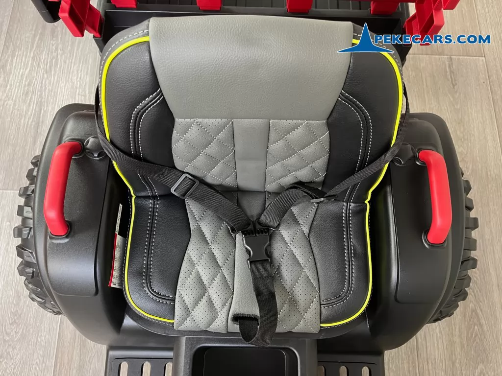 Tractor Electrico Peketrac 7100 12V Rojo asiento acolchado en polipiel