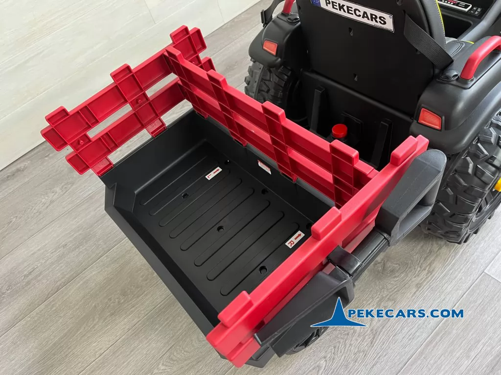 Tractor Electrico Peketrac 7100 12V Rojo remolque