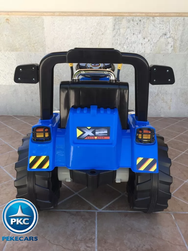 Tractor Eléctrico Peketrac 1005 12V 2.4G Azul trasera
