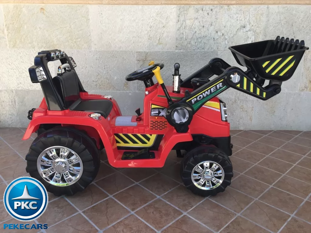 Tractor Eléctrico Infantil Case III Style Rojo lateral