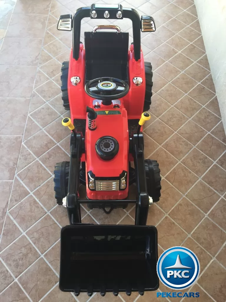 Tractor Eléctrico Infantil Case III Style Rojo