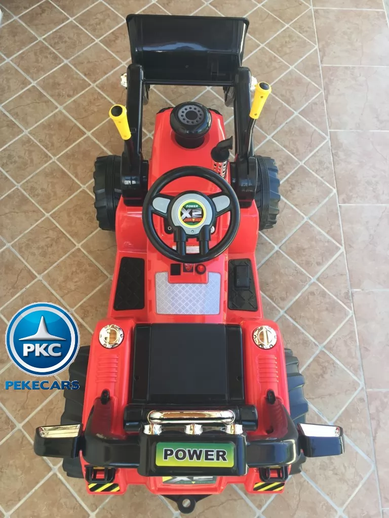 Tractor Eléctrico Infantil Case III Style Rojo