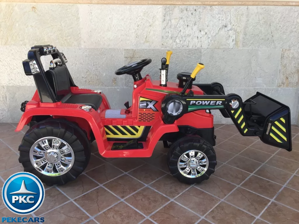 Tractor Eléctrico Infantil Case III Style Rojo lateral
