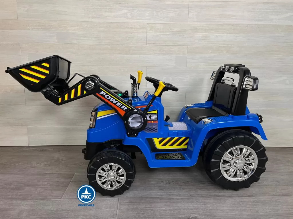 Tractor Eléctrico Peketrac 1005 12V 2.4G Azul lateral