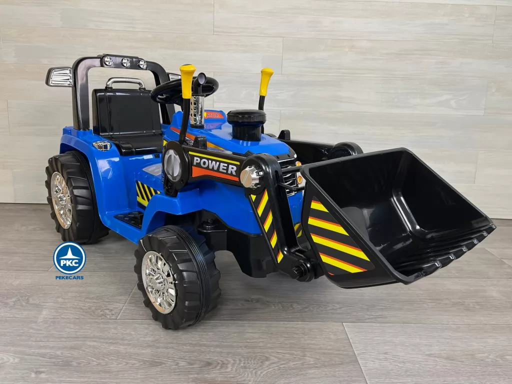 Tractor Eléctrico Peketrac 1005 12V 2.4G Azul para niños