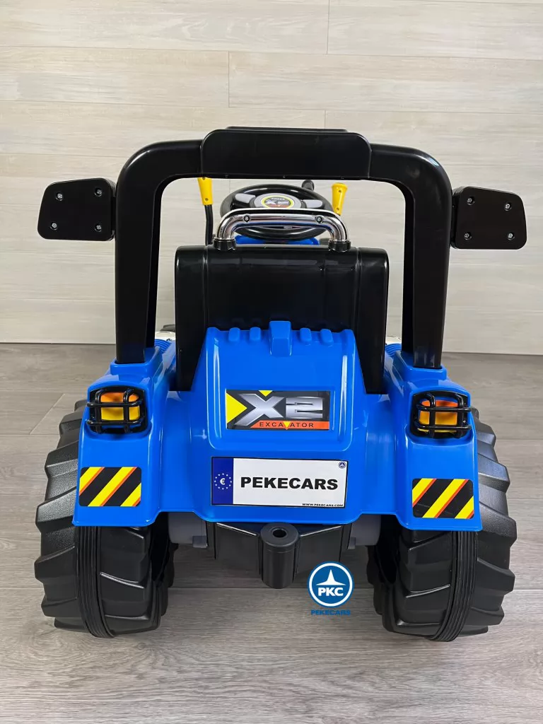 Tractor Eléctrico Peketrac 1005 12V 2.4G Azul parte trasera