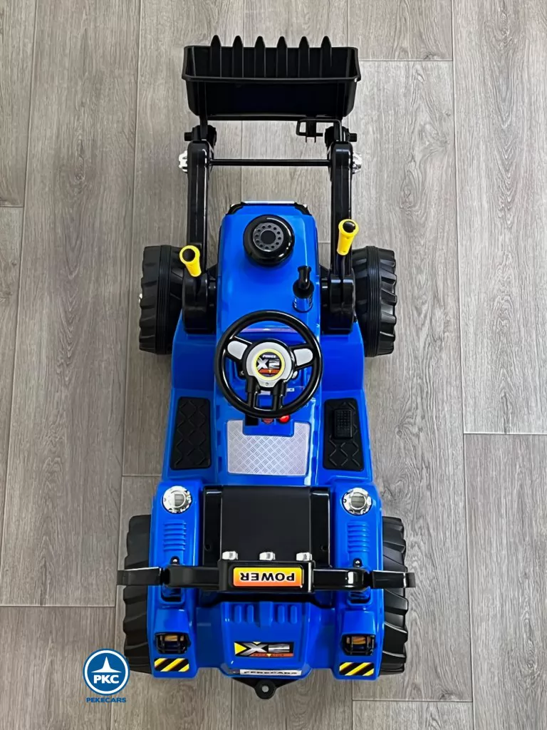 Tractor Eléctrico Peketrac 1005 12V 2.4G Azul desde arriba