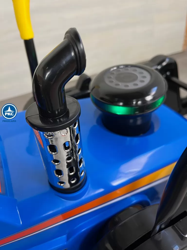 Tractor Eléctrico Peketrac 1005 12V 2.4G Azul tubo escape