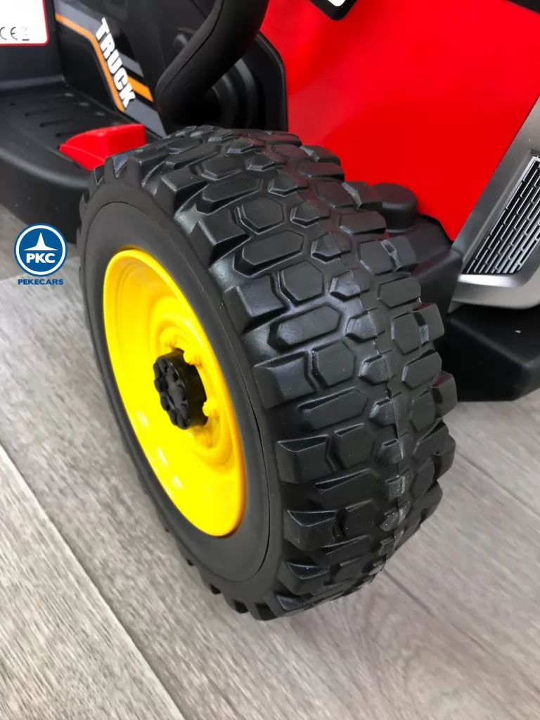 Tractor Eléctrico Peketrac 5100 12V Rojo rueda