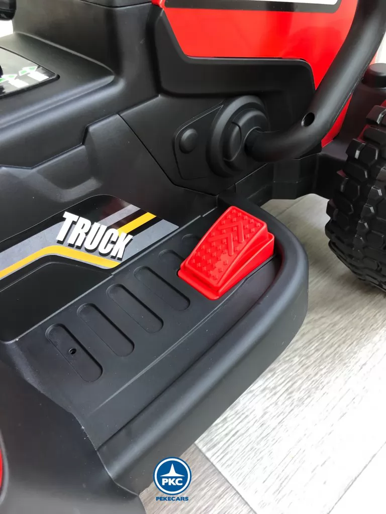 Tractor Eléctrico Peketrac 5100 12V Rojo pedal