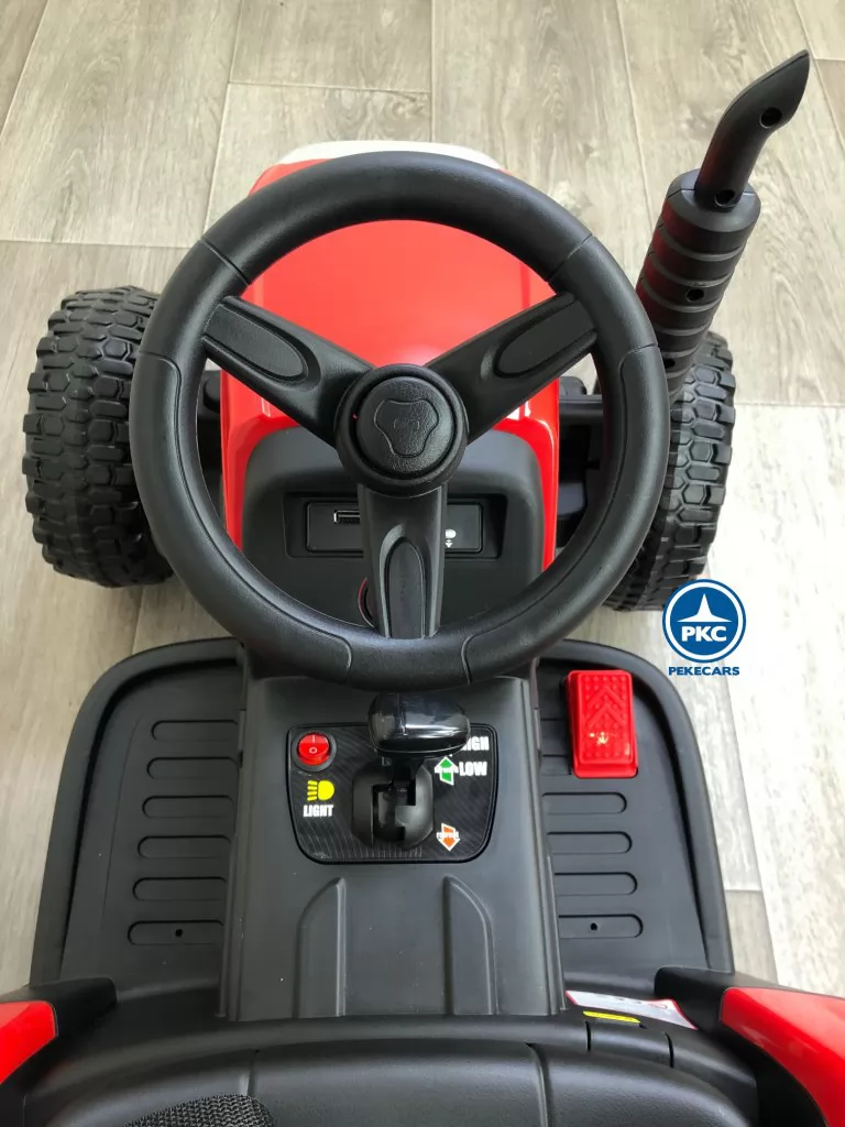 Tractor Eléctrico Peketrac 5100 12V Rojo volante
