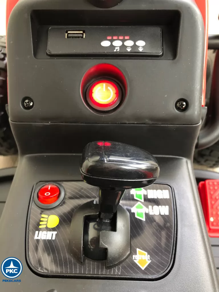 Tractor Eléctrico Peketrac 5100 12V Rojo salpicadero