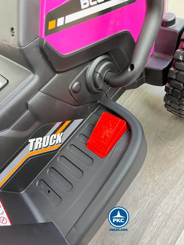 Tractor eléctrico para niños Peketrac 5100 12V Rosa pedal