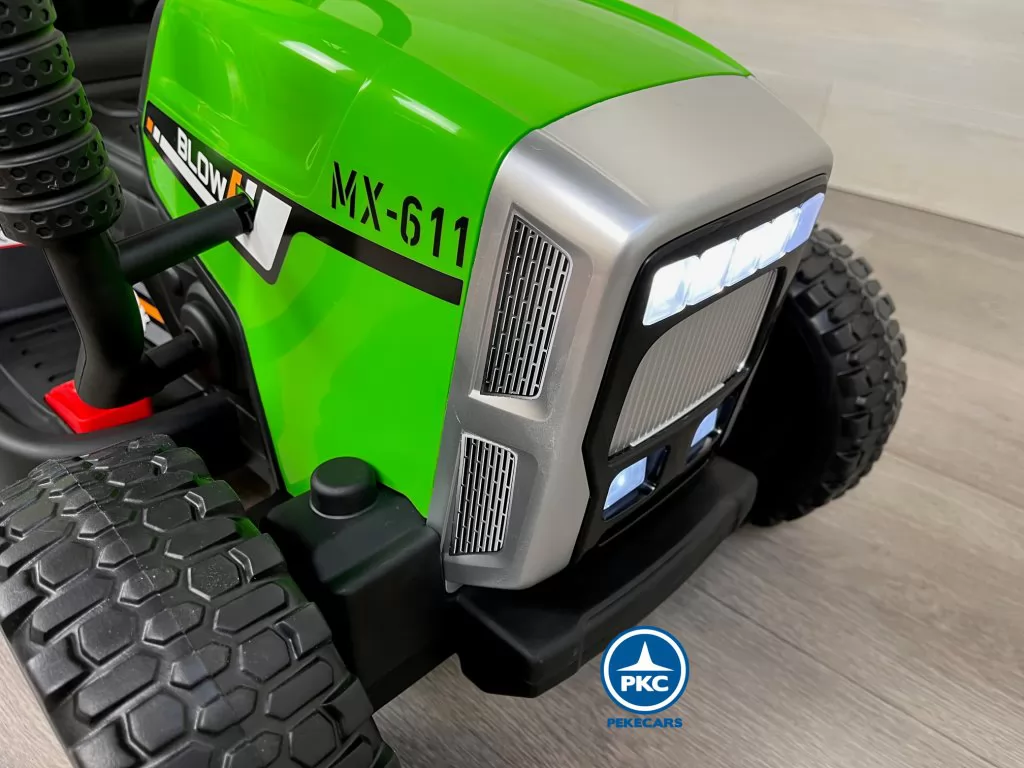 Tractor Eléctrico Peketrac 5100 12V Verde luces