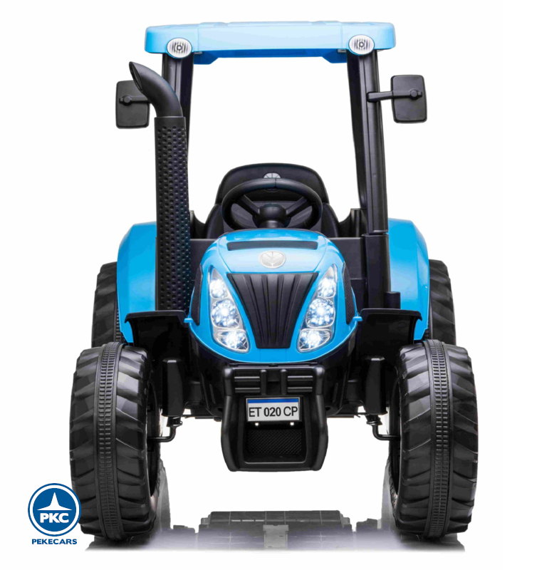 Tractor Eléctrico New Holland T7 12V 2.4G Azul frontal