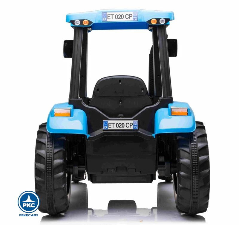 Tractor Eléctrico New Holland T7 12V 2.4G Azul parte trasera