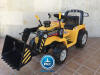 Tractor electrico con pala delantera amarillo con pala negra