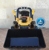 Tractor electrico con pala delantera amarillo con pala funcional