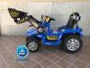 Tractor electrico azul con pala delantera 12V 2.4G new holland Style pekecars
