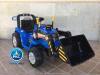 Tractor electrico azul con pala delantera 12V 2.4G new holland Style pekecars