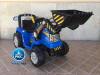 Tractor electrico azul con pala delantera 12V 2.4G new holland Style pekecars